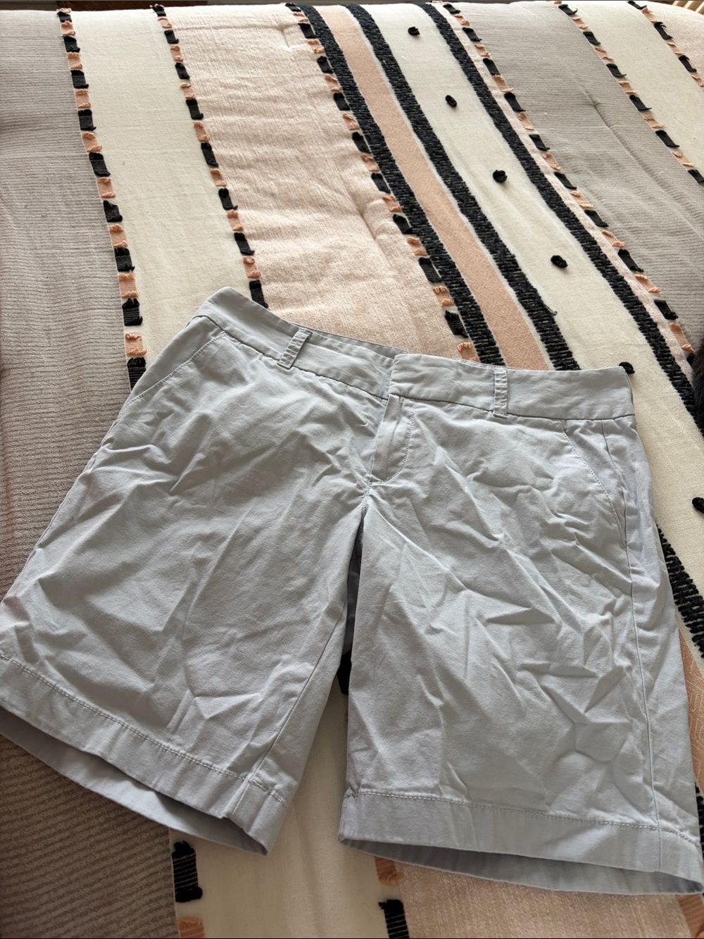 J. Crew Light Gray Cotton Blend Bermuda Shorts
